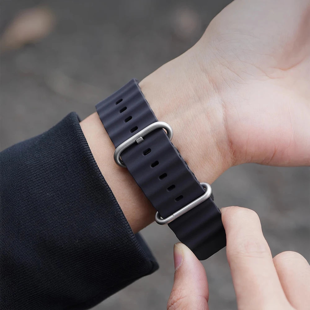 Ocean Straps for Apple Watch Band 44mm 40mm 45mm 49mm 41mm 42mm 38mm 46mm bracelet correa iWatch series 7 6 3 se 8 Ultra 2 9 10